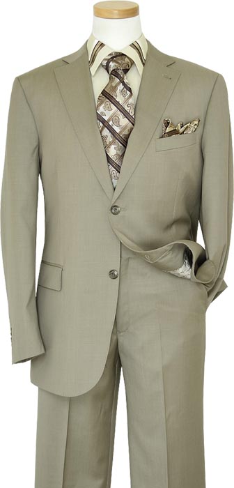 Elements by Zanetti Solid Champagne Super 140's Wool Suit 121/011/378